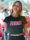 (Pink Print) Feminist Cropped T-Shirt