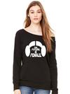 Leia Hair The Future Is Female Slouchy Off Shoulder Oversized Sweatshirt