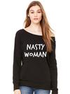 Nasty Woman Slouchy Off Shoulder Oversized Sweatshirt