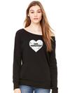 Heart Nevertheless, She Persisted  Slouchy Off Shoulder Oversized Sweatshirt