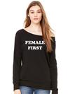 Female First Slouchy Off Shoulder Oversized Sweatshirt