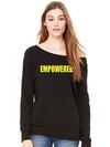 Empowered Slouchy Off Shoulder Oversized Sweatshirt