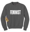 (White Print) - Feminist Adult Crewneck Sweatshirt