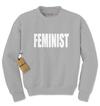 (White Print) - Feminist Adult Crewneck Sweatshirt