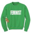 (White Print) - Feminist Adult Crewneck Sweatshirt