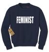 (White Print) - Feminist Adult Crewneck Sweatshirt