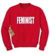 (White Print) - Feminist Adult Crewneck Sweatshirt