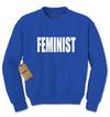 (White Print) - Feminist Adult Crewneck Sweatshirt