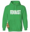 (White Print) - Feminist Adult Hoodie Sweatshirt