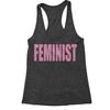 (Pink Print) Feminist Racerback Tank Top for Women